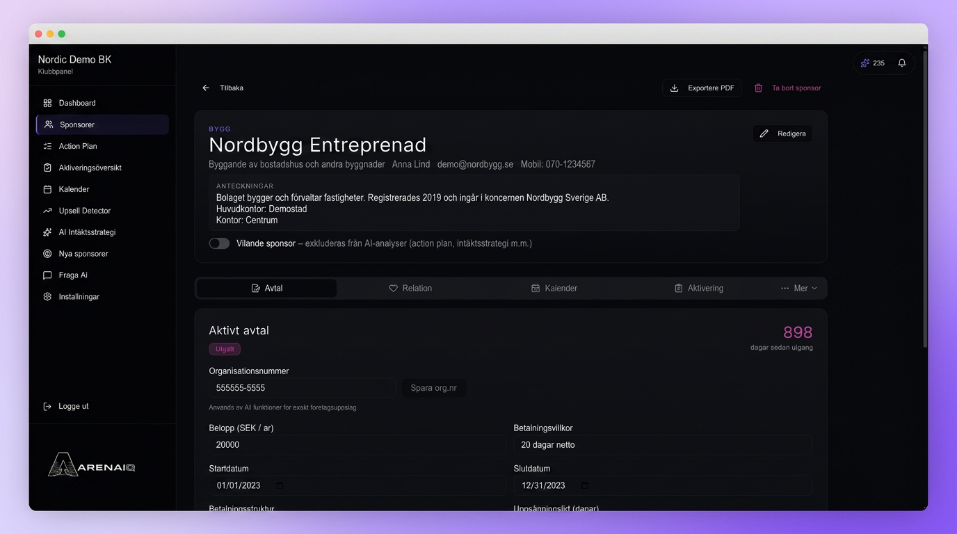 Everything about a sponsor – without tab chaos